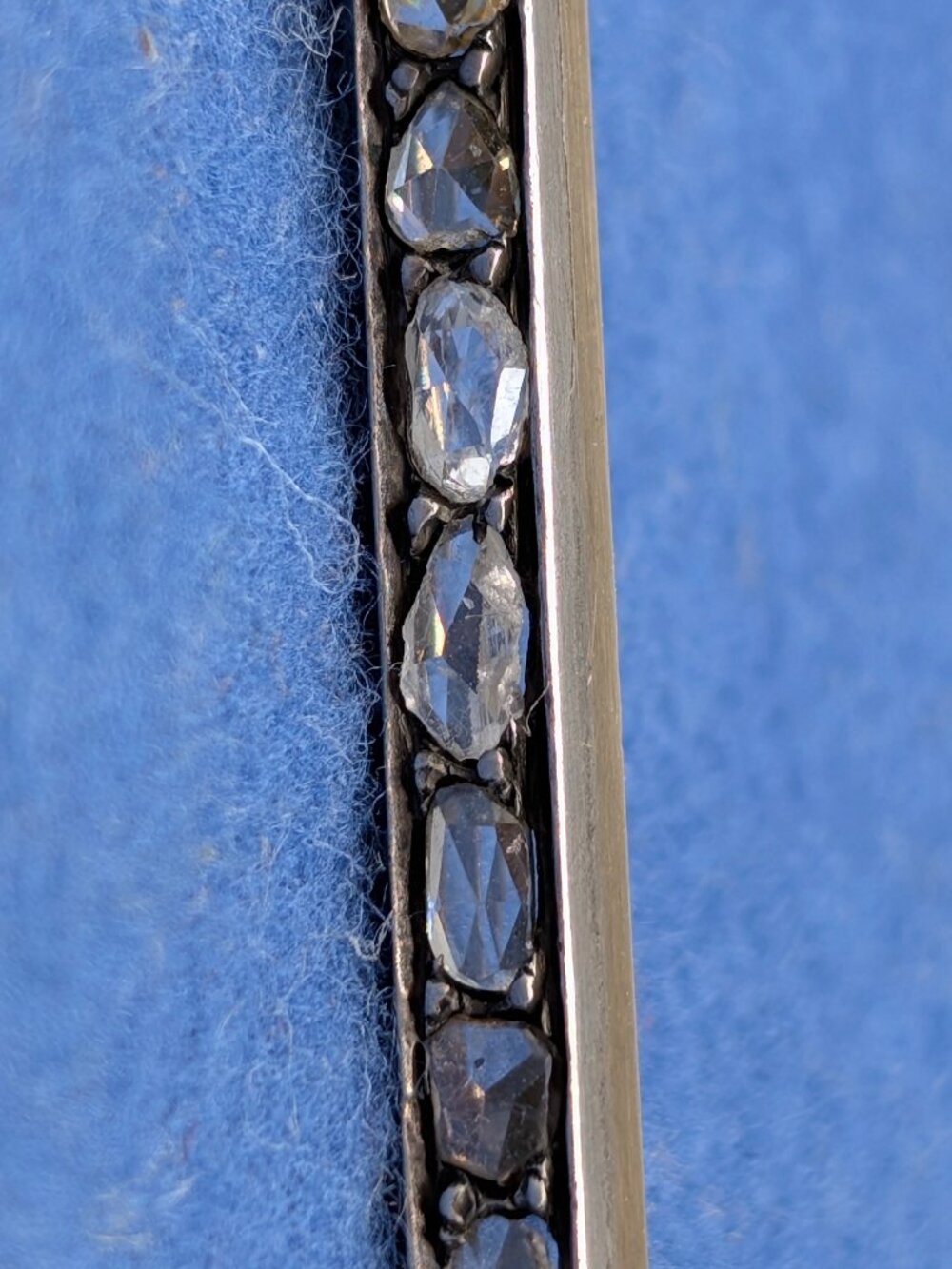 Vintage Sterling Silver,22K Gold,Diamond Chip Brooch - Picture 14 of 16